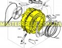 Бак в сборе с барабаном  Zanussi 3484159839 Original для стиральной машины Фото №7