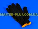 Перчатки трикотажные черные с ПВХ точкой (7 класс, 2 ниток) Фото №2