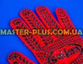 Перчатки трикотажные красные с ПВХ точкой (10 класс, 3 нитки) Фото №3