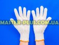 Перчатки трикотажные белые без ПВХ точек (10 класс, 2 нитки) Фото №1