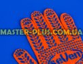Перчатки трикотажные оранжевые с ПВХ точкой (7 класс, 5 ниток) Фото №3