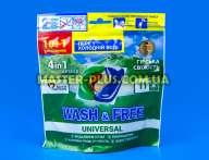 Гелевые капсулы для стирки WASH&amp;FREE Universal Горная свежесть 4in1 11 шт