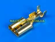 Клемма плоская (мама), гнездо 6.3mm, под кабель, без изоляции 