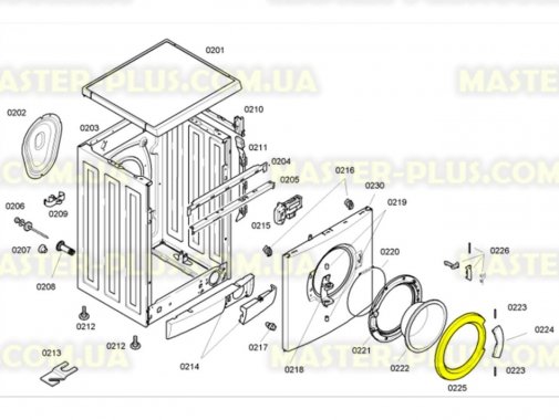 

Обечайка дверки (люка) наружная Bosch 00366232 Original