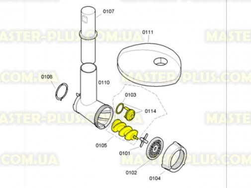 Шнек для мясорубки Bosch Siemens 050366 для кухонного комбайна