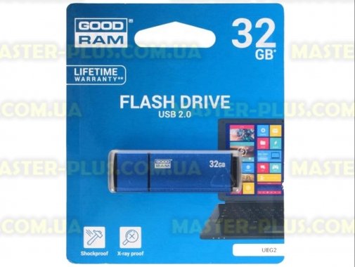 

USB флеш накопитель GOODRAM 32GB UEG2 Edge Blue USB 2.0 (UEG2-0320B0R11)