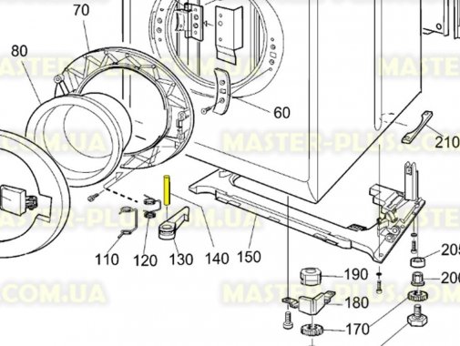 Крепление ручки (штырь) Electrolux 1240138006 для стиральной машины