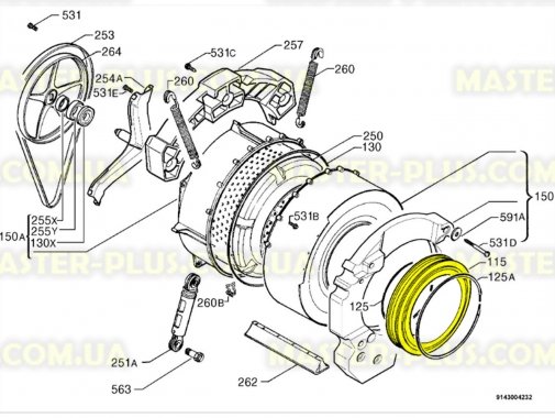 

Резина (манжет) люка Zanussi 1242635611