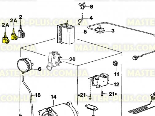 Кнопка мережева Electrolux 1245404007 Original для пральної машини