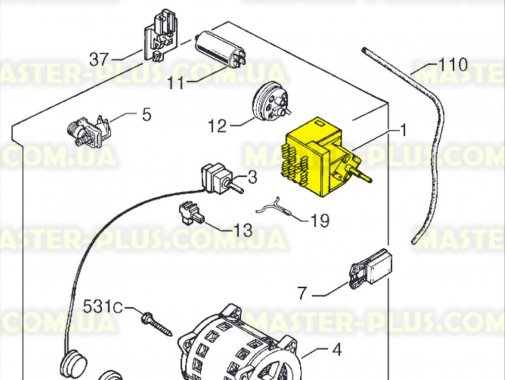 Програматор (селектор програм) Zanussi Electrolux 1247059007 Original для пральної машини