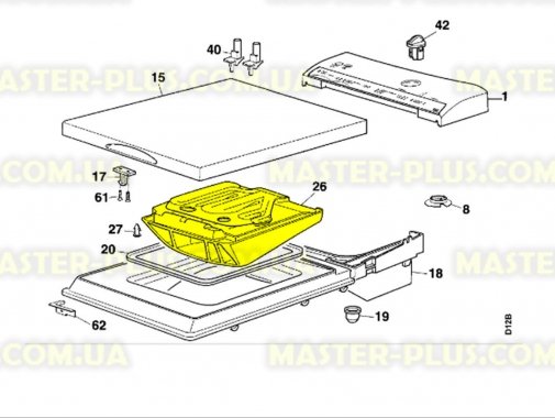 Бункер (дозатор) для порошку Zanussi 1291912283 Original для пральної машини