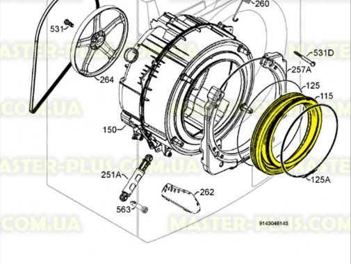Резина (Манжет) люка Electrolux 1321446104 для пральної машини
