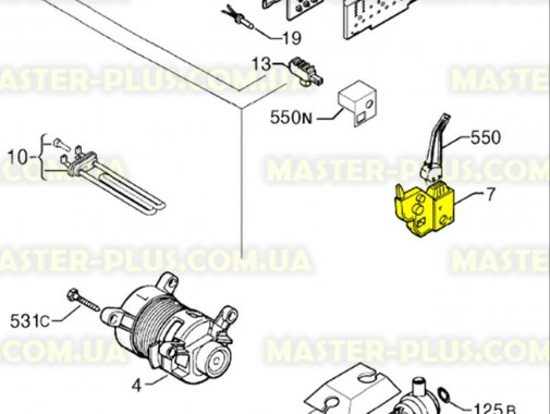 Замок (УБЛ) Electrolux Zanussi 132441800 (без ориг. упаковки) для стиральной машины