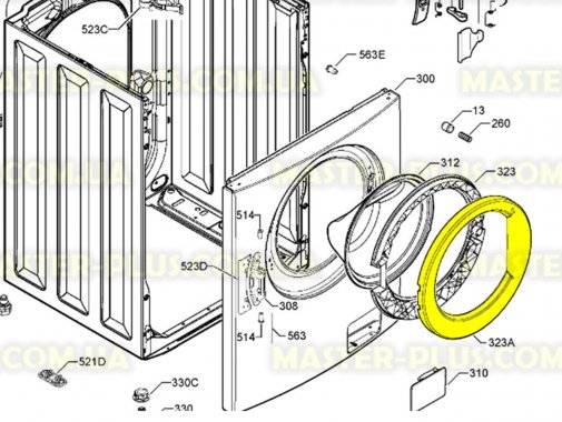 

Обечайка дверки (люка) наружная Zanussi 1325017315