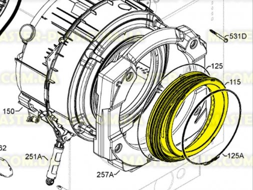 Резина (манжет) люка Electrolux 1326631122 Original  для стиральной машины