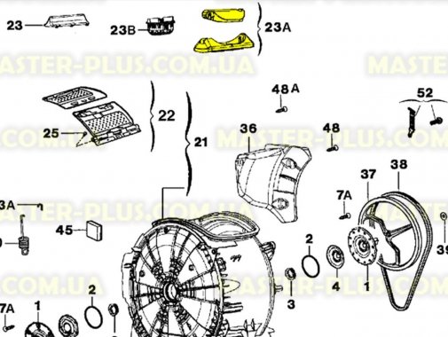Ребро (Активатор) в барабан Elecrolux Zanussi 1469066037 з вантажем Original для пральної машини