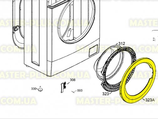 Обечайка люка (зовнішня) Electrolux 1552109017 Original для пральної машини
