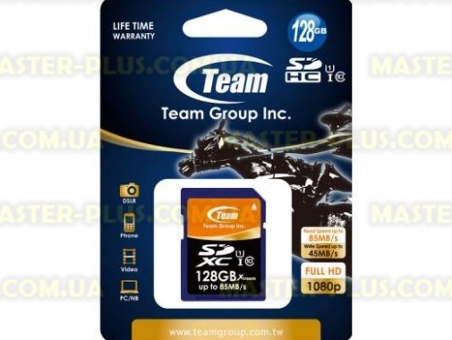 

Карта памяти Team 128Gb SDXC UHS-I class 10 (TSDXC128GU8501)