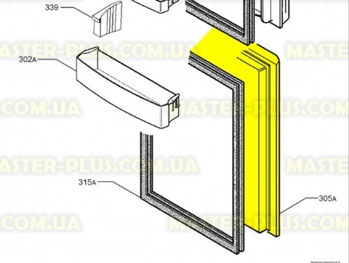 

Дверь морозильной камеры Zanussi 2003797848