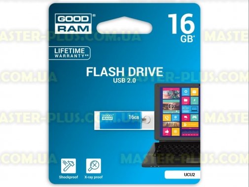 

USB флеш накопитель GOODRAM 16GB UCU2 Cube Blue USB 2.0 (UCU2-0160B0R11)