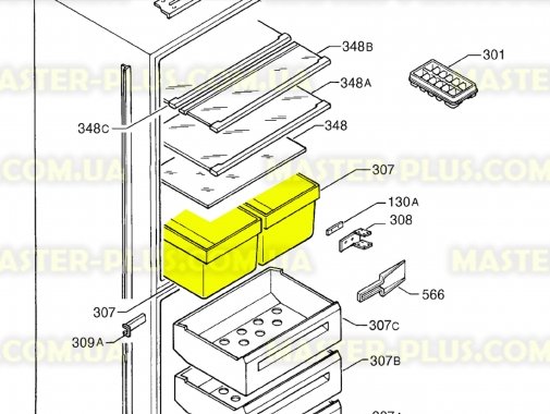 Ящик (шухлядка) для овощей и фруктов холодильника Electrolux Zanussi 2247074210 для холодильника