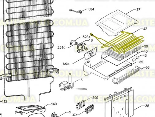 

ТЭН оттайки испарителя Electrolux 2425730013