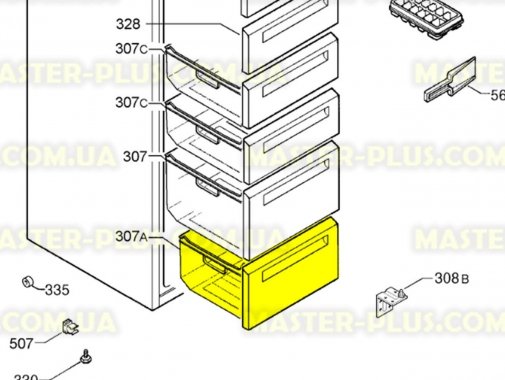 Ящик морозильної камери (нижній) Zanussi 2426287161 для холодильника