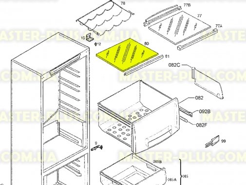 

Стеклянная полка над ящиком для овощей Electrolux 2426294100