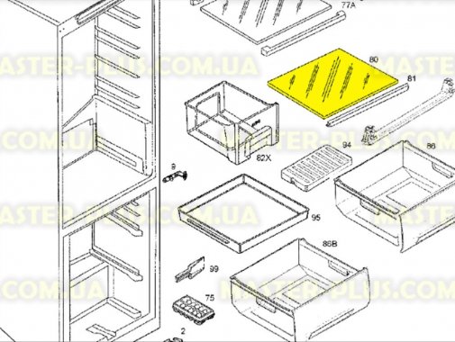 Полка над ящиком для овощей  Electrolux  2426294159 Original  для холодильника