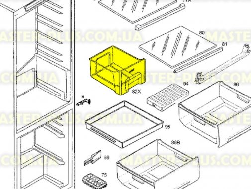 Ящик для овощей холодильника Zanussi  2426354037 для холодильника