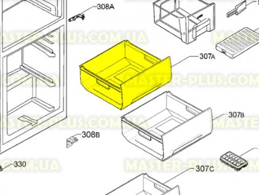 

Ящик морозильной камеры (H 153mm)Zanussi 2426357121