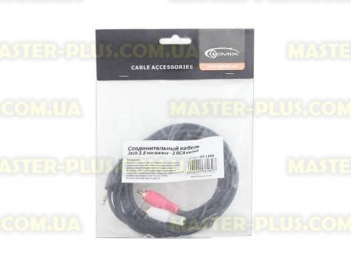 

Кабель мультимедийный Jack 3.5mm папа/2RCA GEMIX (Art.GC 1804)