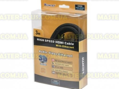 

Кабель мультимедийный HDMI to HDMI 3.0m Viewcon (VC-HDMI-165-3m)