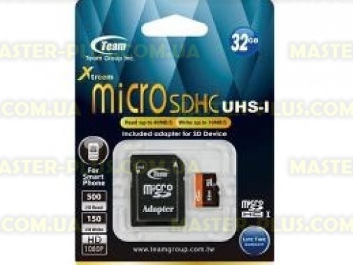 

Карта памяти Team 32Gb microSDHC UHS-I (TUSDH32GUHS03)