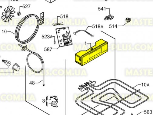 Плата управління на духову шафу Zanussi ZOB K92 QX для плити та духовки