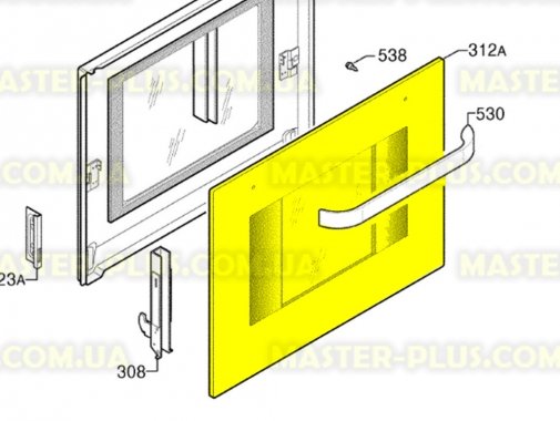 Стекло наружное для плиты Zanussi 3578592325 для плиты и духовки
