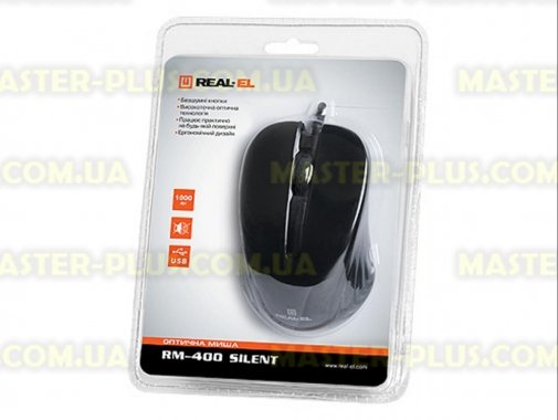 

Мышка REAL-EL RM-400 Silent, USB, black