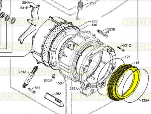 Резина (манжет) люка Electrolux Zanussi AEG 3790201507 для пральної машини