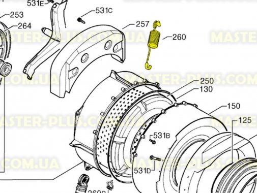 

Пружина бака Zanussi 3794003008