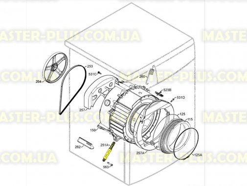 Амортизатор 80N Electrolux 3794303010 Original для стиральной машины