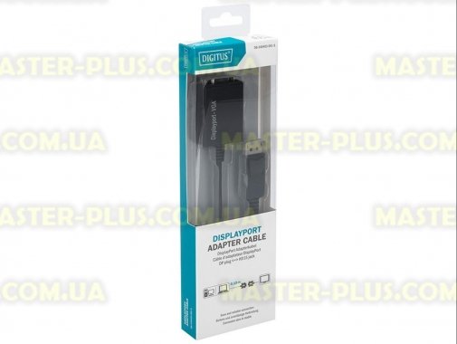 

Кабель мультимедийный DisplayPort to VGA DIGITUS (DB-340403-001-S)
