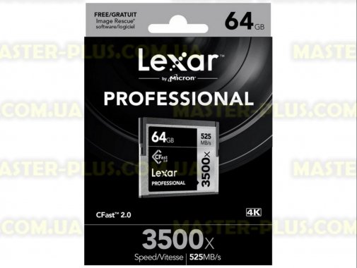 

Карта памяти Lexar 64Gb Compact Flash 3500x Professional (LC64GCRBEU3500)