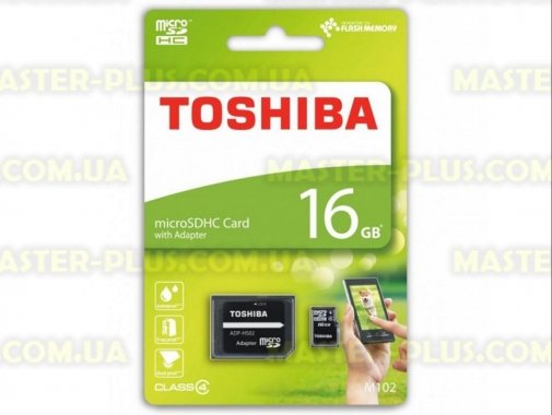 

Карта памяти TOSHIBA 16GB microSDHC Class 4 (THN-M102K0160M2)