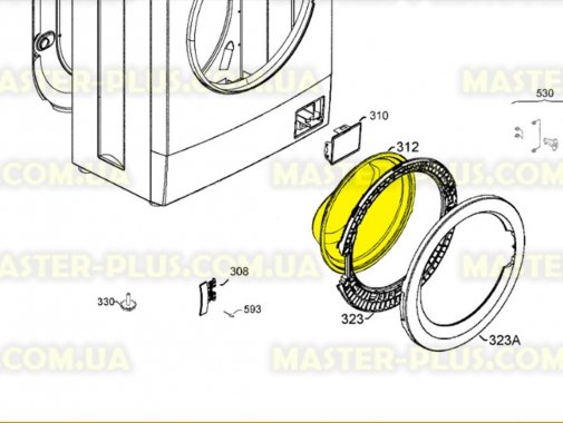 Скло дверцят (люка) Electrolux 4055113296 Original  для пральної машини