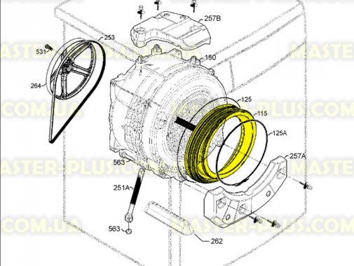 

Резина (манжет) люка Electrolux Zanussi 4055113528