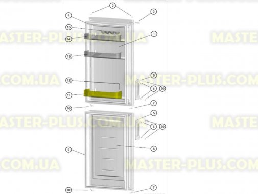Полка (балкон) для бутылок Electrolux  4071435947 для холодильника