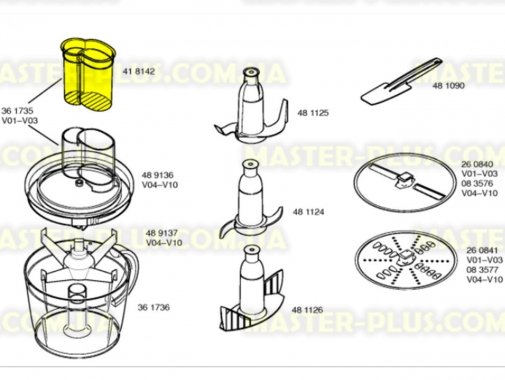 Толкатель кухонного комбайна Bosch 418142  для кухонного комбайна