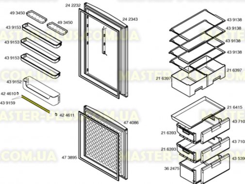 Декоративная планочка для Холодильника Bosch Siemens 439159 для холодильника