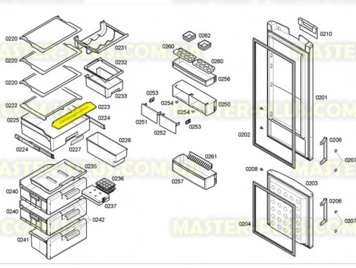 Клапан выдвижного ящика для Холодильника Bosch Siemens 442857 для холодильника