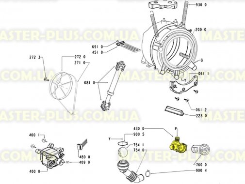 

Насос с корпусом в сборе Whirlpool 480111100786